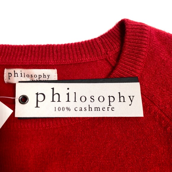 NEW! PHILOSOPHY Cashmere Sweater Red LOVE Graphics🌹Various sizes - Picture 9 of 11